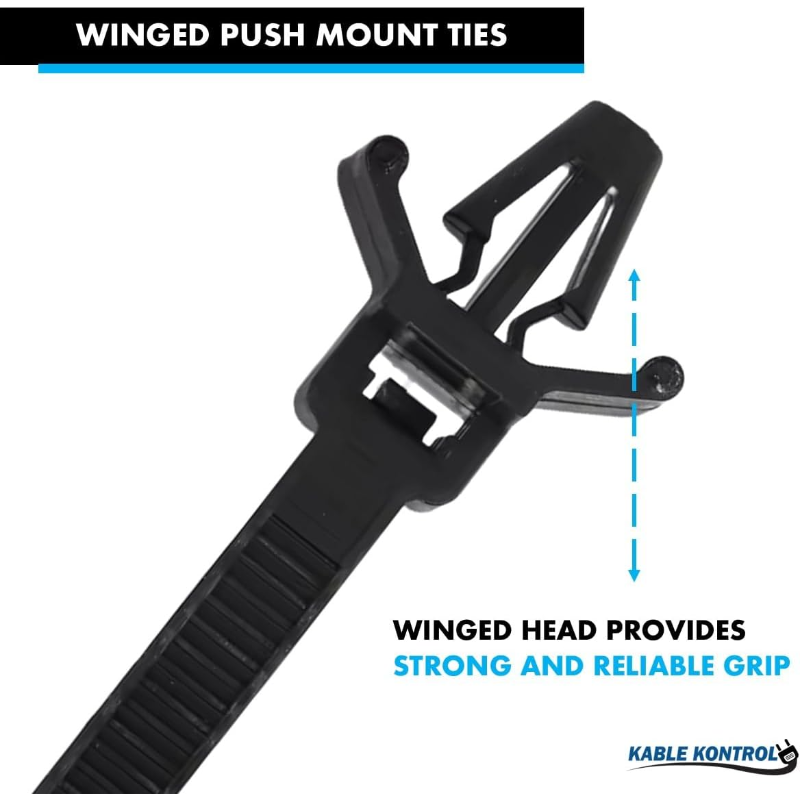 Push Mount Wing Cable Zip Ties - 2