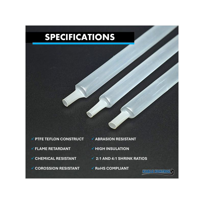 4-1 PTFE Teflon Heat Shrink Tubing - 4