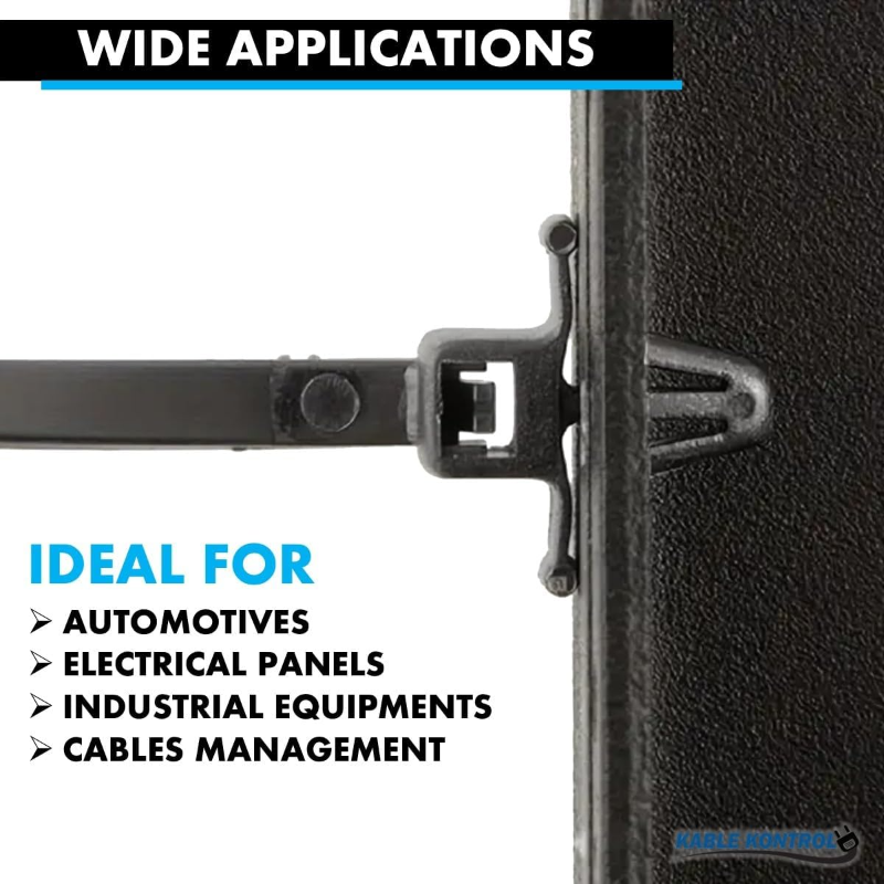 Push Mount Wing Cable Zip Ties - 6