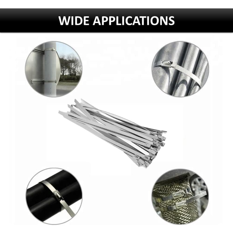 Stainless Steel Metal Cable Zip Ties - 2