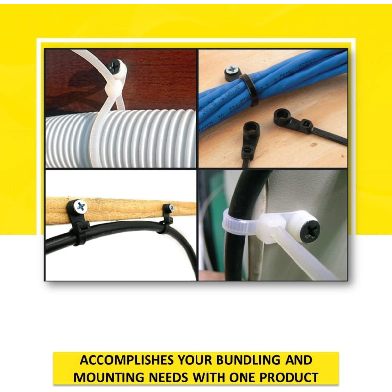 Screw Hole Mount Cable Ties - 5