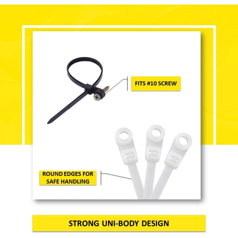 Screw Hole Mount Cable Ties - 4