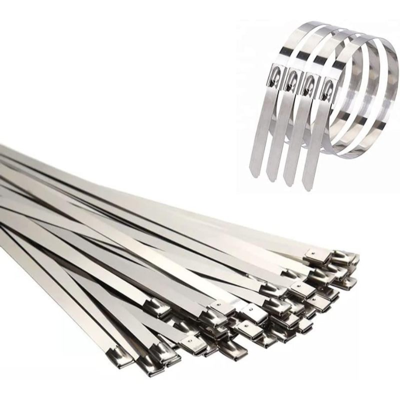 Stainless Steel Metal Cable Zip Ties - 5