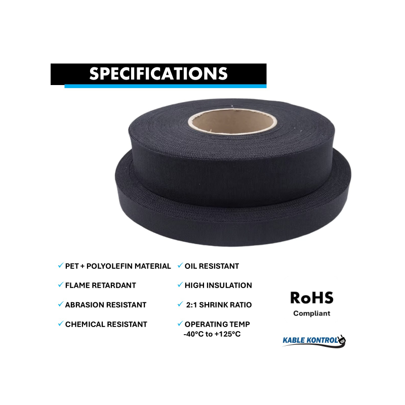 Fabric Heat Shrink Tubing 2-1 - 1