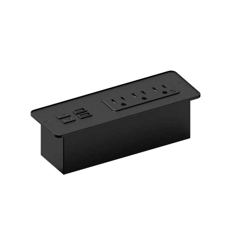 flush-mount-desktop-bedside-power-strip-with-usb-c-port-black