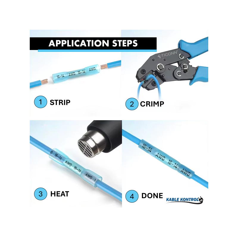 Kable Kontrol Heat Shrink Butt Splice Connector - Insulated - 4