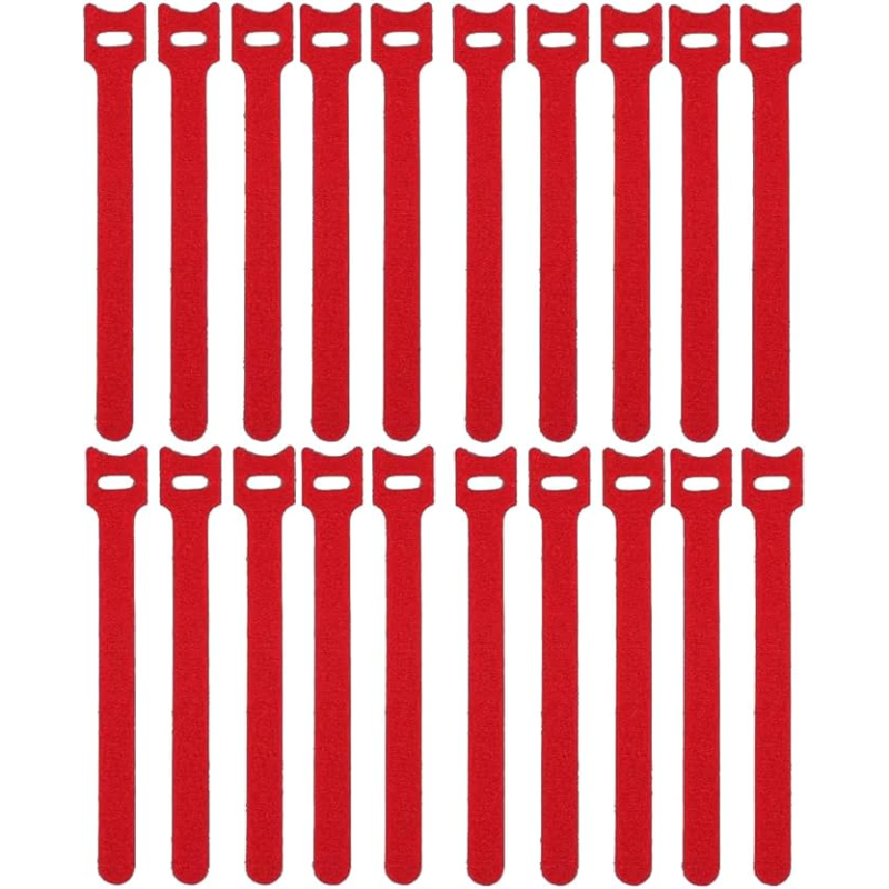 Kable Kontrol™ Hook and Loop Fastener Wraps Red
