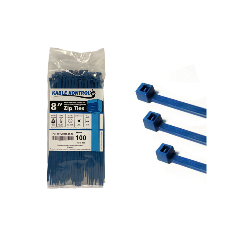 Image of metal-detectable-zip-ties-8-inch-40-lbs