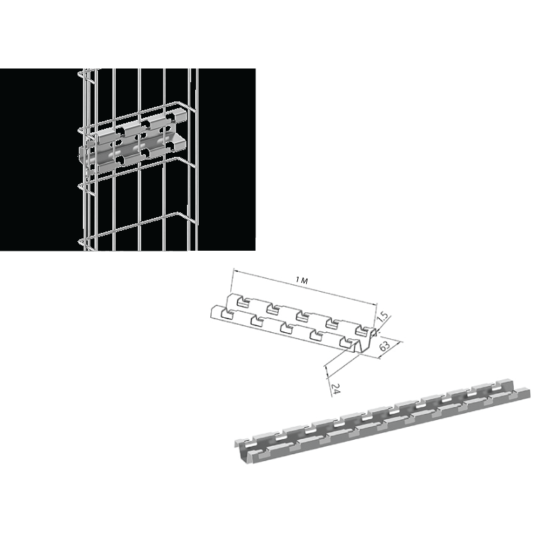 Kable Kontrol® Vertical Slotted Tray Holder
