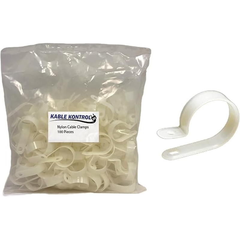 Nylon cable clamps natural