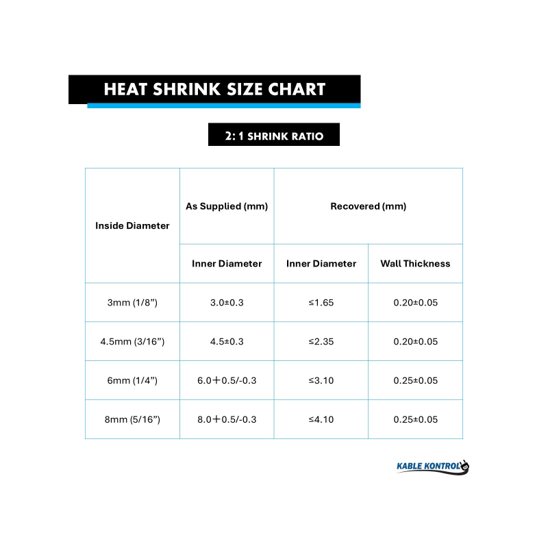 PTFE Teflon Heat Shrink Tubing 2-1 -1