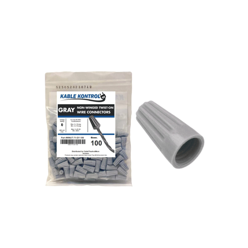 wnut-71-gy-100-kable-kontrol-wire-connectors-cable-caps-non-winged-gray