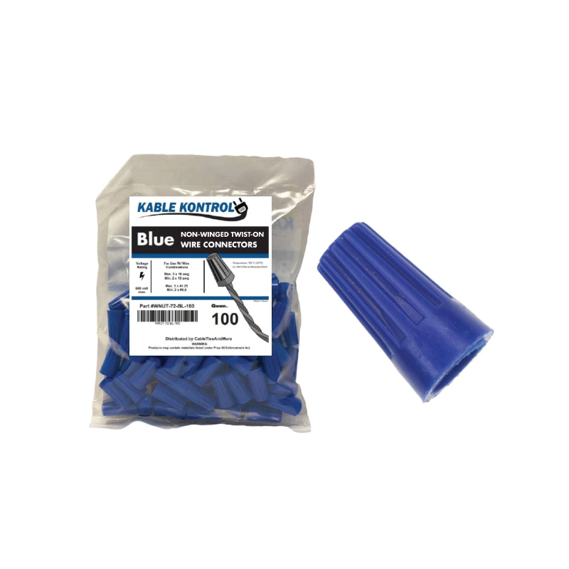 wnut-72-bl-100-kable-kontrol-wire-connectors-cable-caps-non-winged-blue
