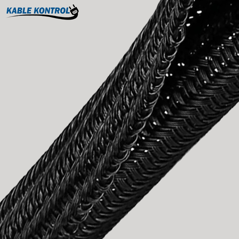 Image of wrap around braided sleeving