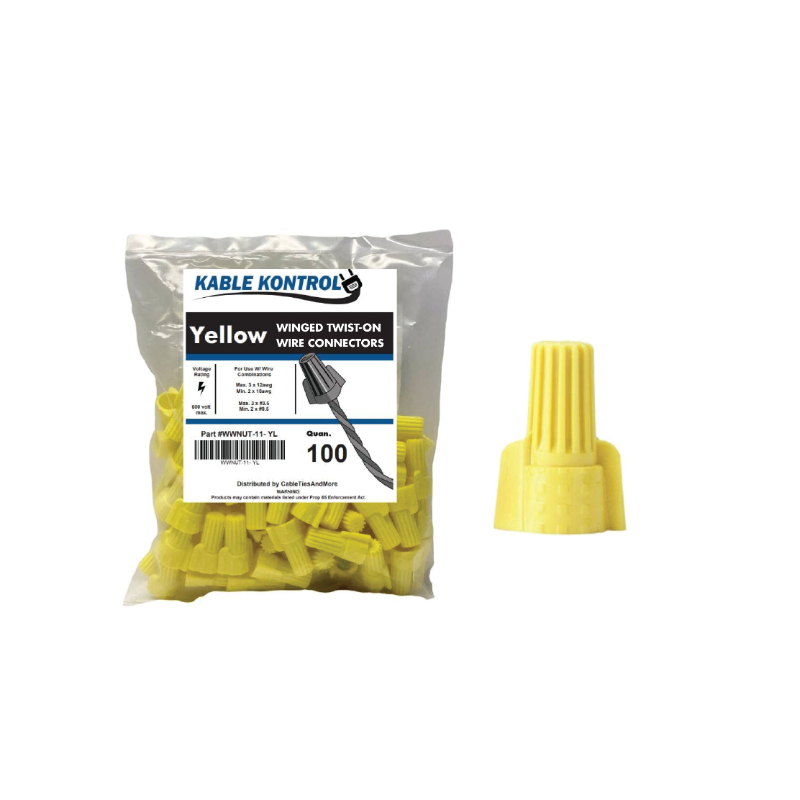 wwnut-11-yw-100-kable-kontrol-wire-connectors-cable-caps-winged-yellow