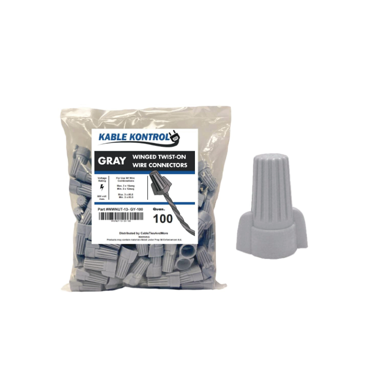 wwnut-13-gy-100-kable-kontrol-wire-connectors-cable-caps-winged-gray